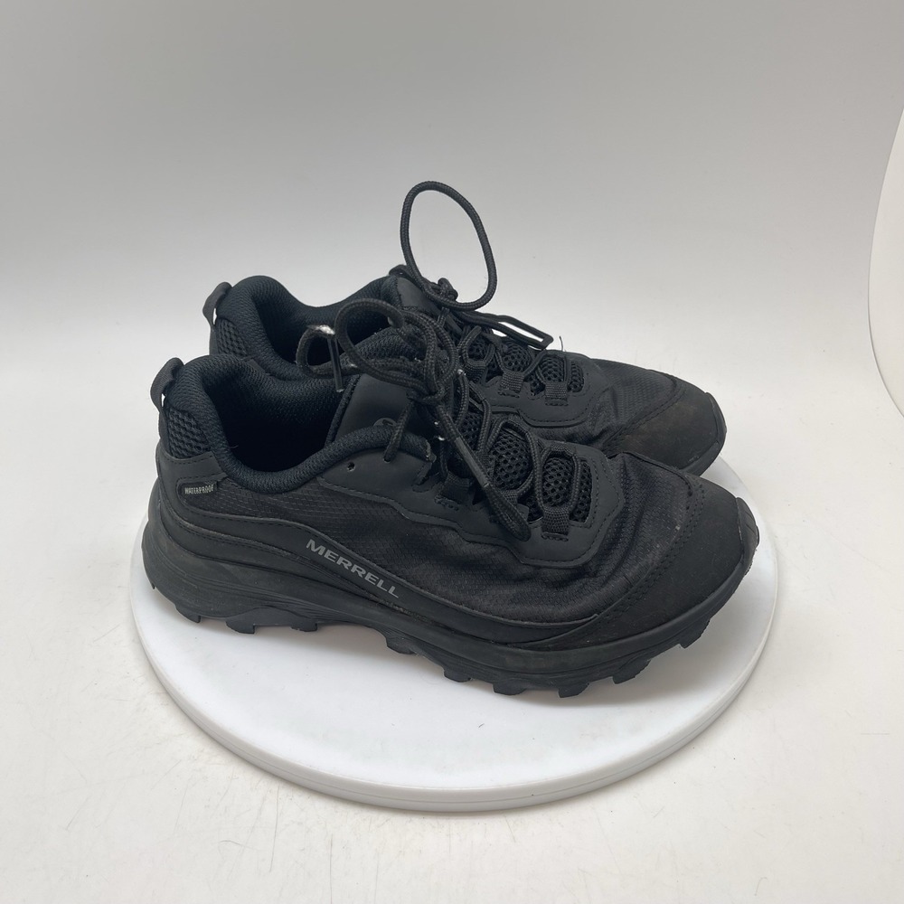 Merrell Sneakers Kids 5 M Moab Speed Low Waterproof MK265866 Black Hiking Shoes